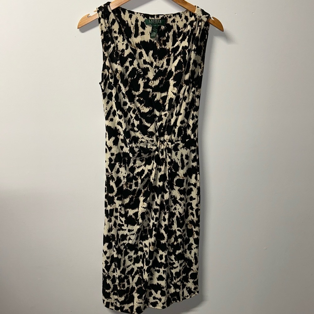 Lauren Ralph Lauren Abstract Animal Print Dress- Size 2